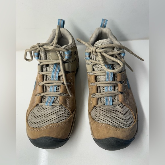 Keen  Steens Vent Timberwolf Tan Atlantic Blue Hiking Shoes 1022752 Women’s 7.5 - Picture 4 of 10